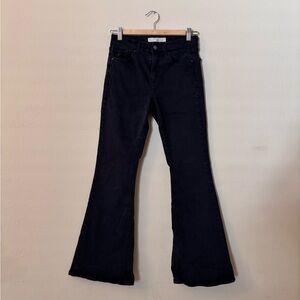TOPSHOP Moto Jamie Flare Black Jeans